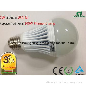 7W led bulb high quality super brightness